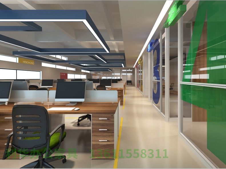 lyg03-开敞办公区(现代风格样板间)