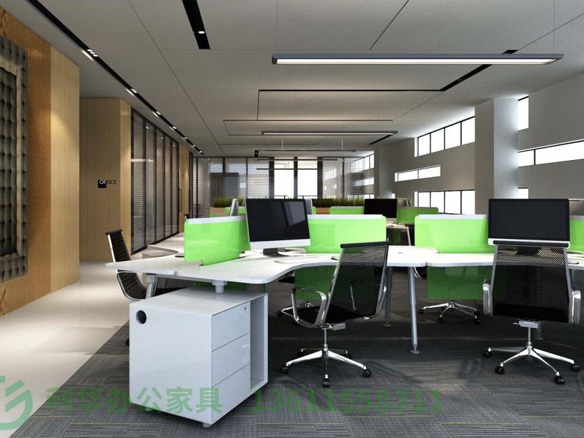 lyg08-开敞办公区(平港式风格样板间)