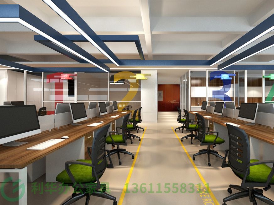 lyg04-开敞办公区(现代风格样板间)